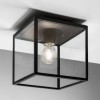 BOX Přisazené stropní venkovní svítidlo, základna kov, povrch černá, kryt sklo čiré s rámem, pro žárovku 1x60W, E27, 230V, IP23, tř.1, rozměry 200x200x223mm náhled 2