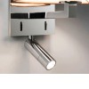 AZUMI LED Nástěnné svítidlo s nastav bodovkou, základna kov, povrch nikl mat, imitace opotřebení, pro žárovku 60W, E27 + LED 1W, 230V, IP20, tř.1, d=209mm, h=120mm, vč. vypínače, vč. trafa, STÍNÍTKO SA náhled 4