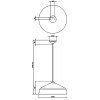 GINESTRA 400 Závěsné svítidlo lustr, těleso kov, stínítko povrch bílá, vnitřní bílá, detaily chrom lesk, pro LLED žárovku 1x12W, E27, A60, 230V, IP20, tř.2, stínítko d=400mm, h=183m, závěs l=2055mm, lze z náhled 6