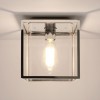 BOX Přisazené stropní venkovní svítidlo, základna kov, povrch černá, kryt sklo čiré s rámem, pro žárovku 1x60W, E27, 230V, IP23, tř.1, rozměry 200x200x223mm náhled 4