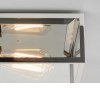 BRONTE Přisazené stropní venkovní svítidlo, základna kov, povrch černá, kryt sklo čiré s rámem, pro žárovku 60W, E27, 230V, IP23, tř.1, rozměry 109x205mm náhled 5