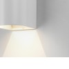 DUNBAR LED Nástěnné venkovní svítidlo, materiál kov, povrch vnějsí bílá, vntřní bílá, LED 3W, teplá 3000K, 53lm, Ra80, 230V, IP65, tř.1, rozměry 100x100x80mm, svítí dolů nebo +nahoru, vč. trafa náhled 3