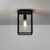 DOMOV E27 60W přisazené IP44 Přisazené stropní venkovní svítidlo, základna kov, povrch černá, kryt sklo čiré s rámem, pro žárovku 1x60W, E27, 230V, IP23, tř.1, rozměry 200x200x335mm náhled 2