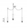 LOCUS Závěsné svítidlo, těleso hliník, povrch bílá, pro žárovku 5x35W, GU10, 230V, IP20, rozměry hlavice h=259mm, vč závěs kabelů. náhled 7