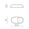 VEX PL 10W Stropní, přisazené svítidlo, výklopné +-90° a otočné 360°, těleso kov, povrch bílá, LED 10W, 700lm, teplá 3000K, 230V, IP20, rozměry 205x45x100mm. náhled 3