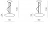 PIRES Závěsné svítidlo, těleso kov, povrch chrom, difuzor sklo opál, pro žárovku 3x60W, E27, 230V, IP20, tř.1, rozměry d=500mm, h=240mm, vč závěs lanka l=1300mm, lze zkrátit. náhled 3