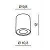NEOS Stropní přisazené bodové svítidlo, materiál hliník, povrch černá, pro žárovku 1x50W, GU10, 230V, IP20, tř.1, rozměry d=103mm, h=120mm. náhled 4