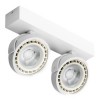HOVE B, 2x50W GU10 ES111 Stropní nebo nástěnné bodové svítidlo, nastavitelný směr svícení, materiál hliník, povrch černá, pro žárovku 2x50W, GU10 ES111, 230V, IP20, tř.1, rozměry 330x190x60mm, hlavice: d=120mm. náhled 2