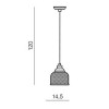 MORA 1 Závěsné svítidlo, základna kov, povrch chrom, difuzor sklo prismatické čiré, pro žárovku 1x60W, E27, 230V, IP20, tř.1, rozměry d=145mm, vč závěsu l=1200mm lze zkrátit náhled 5