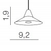 TENTOR Stínítko pro svítidlo, těleso hliník, povrch černá, rozměry d=92mm, h=19mm. náhled 3