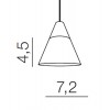 TENTOR Stínítko pro svítidlo, těleso hliník, povrch bílá, rozměry d=72mm, h=45mm. náhled 3
