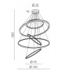 WHEEL Závěsné svítidlo, těleso kov, povrch černá, difuzor plast opál, LED 190W, 11400lm, teplá 3000K, stmív vypínačem, 230V, IP20, rozměry d=1200mm, vč závěs lanka l=5000mm, lze zkrátit. náhled 4