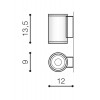 JOE WALL Nástěnné venkovní bodové svítidlo, těleso kov, povrch bílá, kryt sklo čiré, pro žárovku 1x35W, GU10, 230V, IP54, rozměry d=120mm, h=135mm, svítí dolů. náhled 4