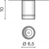 BILL, LED 10W Stropní přisazené svítidlo, materiál hliník, povrch bílá, LED 10W, 850lm, neutrální 4000K, vyzař. úhel 60°, 230V, IP20, rozměry d=65mm, h=100mm. náhled 3