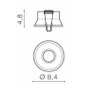 ITAKA Stropní podhledové bodové svítidlo, kruhové, těleso kov, povrch bílá, pro žárovku 1x50W, GU10, 230V, IP20, rozměry d=84mm, h=48mm. náhled 3