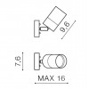 ROLF Nástěnné venkovní bodové svítidlo, nast. směr svícení, těleso kov, povrch černá, pro žárovku 1x35W, GU10, 230V, IP44, rozměry 160x76mm. náhled 4