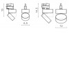 MONA Svítidlo do lišty, výklopné, materiál kov, povrch bílá, dif plast opál, LED 12W, 1050lm, neutrální 4000K, vyzař. úhel 120°, 230V, IP20, tř.1, rozměry d=85mm, h=130mm. náhled 4