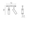 NIKO-ALFA Bodové svítidlo do magnetického systému, nastavitelný směr svícení, materiál kov, povrch bílá, LED 2x7W, 1100lm, teplá 3000K, vyzař. úhel 30°, 48V, IP20, rozměry d=35mm, 160x120mm. náhled 3