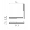 SAGA-ALFA Rohové horizontální svítidlo do magnetického systému, těleso kov, povrch bílá, dif plast opál, LED 24W, 1300lm, neutrální 4000K, vyzař. úhel 120°, 48V, IP20, rozměry 316x316x25mm. náhled 3