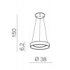 SANTANA Závěsné svítidlo, těleso hliník, povrch saténová černá, dif plast opál, LED 30W, 1650lm, teplá 3000K, 230V, IP20, rozměry d=380mm, h=62mm, vč. závěs lanka l=1500mm, lze zkrátit. náhled 5