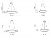 ANDREA Závěsné svítidlo, těleso hliník, povrch černá, dif plast opál, LED 25W+65W, 4900lm, teplá 3000K , stmív. TRIAC, 230V, IP20, rozměry d=1000mm, vč závěs lanka l=1500mm, lze zkr, svítí nahoru/dolů. náhled 3