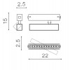 SANDERS-BETA Buňkové svítidlo, do mag systému, nast. směr svícení, kov, černá, LED 9W, 1010lm, smart TUYA Bluetooth stmívatelné, CCT nastav. teplota teplá 3000K-denní 6000K, vyzař. úhel 24°, 230V, 220x150x25mm. náhled 2