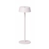 GILBERTO TABLE Stolní venkovní lampa, těleso hliník, povrch bílá, difuzor plast opál, LED 2W, 130lm, teplá 3000K, 230V/5V, IP54, rozměry d=110mm, h=385mm. náhled 1