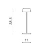 GILBERTO TABLE Stolní venkovní lampa, těleso hliník, povrch bílá, difuzor plast opál, LED 2W, 130lm, teplá 3000K, 230V/5V, IP54, rozměry d=110mm, h=385mm. náhled 4