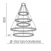 HALO Závěsné svítidlo, těleso hliník, zlatá, dif plast opál, LED 180W, dálk. ovl. CCT nastav. teplota teplá 3000K-denní 6000K, stmív, d=1500+1200+1000+800+600mm, vč. závěs lanka l=4000mm, lze zkr. náhled 3