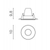 ROMOLO Venkovní podhledové svítidlo, kruhové, těleso hliník, povrch bílá, pro žárovku 1x50W, GU10, 230V, IP65, rozměry d=100mm, h=98mm. náhled 3