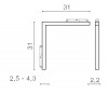 SAGA-ALFA Rohové vertikální svítidlo do magnetického systému, kov, černá, dif plast opál, LED 25W, smart TUYA Bluetooth stmívatelné, CCT nastav. teplota teplá 3000K-denní 6000K, vyzař. úhel 120°, 310x310x43mm náhled 2