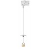 REKOM BASE S 1x10W, 3F track Závěs svítidla, základna kov, černá, pro žárovku 1x10W, GU10ES50, 230V, IP20, d=57mm, h=1600mm, vč 3F adaptéru NORDIC ALUMINIUM, krycí váleček SAMOSTATNĚ náhled 3