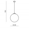 BULB 3 1x40W, E27 Závěsné svítidlo, základna kov, povrch chrom, difuzor sklo opál, pro žárovku 1x 40W, E27, 230V, IP20, rozměry: dr=300mm. vč. závěsu l=1500mm, lze zkrátit náhled 2