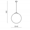BULB 4 1x40W, E27 Závěsné svítidlo, základna kov, povrch chrom, difuzor sklo opál, pro žárovku 1x 40W, E27, 230V, IP20, rozměry: dr=400mm. vč. závěsu l=1600mm, lze zkrátit náhled 2