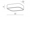 LUCIE Stropní svítidlo, těleso kov, povrch chrom, difuzor plast opál, pro žárovku 2x40W,E27, 230V, IP44, rozměry:d=220mm, l=220mm, h=60mm náhled 2