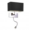 MARTIS LED 1x1W; 1x60W, E27 Nástěnné svítidlo, základna kov, povrch chrom, stínítko barva bílá, pro žárovku LED1x1W, 84lm, 1x60W, E27, 230V, IP20, rozměry: d=180mm, h=140mm, l=160mm, vč. ukotvení l= 320-590mm, lze nasta náhled 3