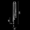 STYLO 5 Závěsné svítidlo, těleso kov, povrch chrom lesk, difuzor sklo opál mat, pro žárovku 5x40W, G9, 230V, IP20, svítidlo d=50mm, h=600mm, zákl d=180mm, závěs l=2250mm, lze zkr náhled 6