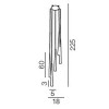 STYLO 5 Závěsné svítidlo, těleso kov, povrch chrom lesk, difuzor sklo opál mat, pro žárovku 5x40W, G9, 230V, IP20, svítidlo d=50mm, h=600mm, zákl d=180mm, závěs l=2250mm, lze zkr náhled 7