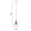 ELEKTRA 1 Závěsné svítidlo, základna kov, povrch chrom, dekorativní síťka měď, sklo čiré, pro žárovku 1x40W, G9, 230V, IP20, sklo d=520mm, včetně závěsu l=2200mm, lze zkrátit náhled 4