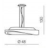 CIRCULO 48 Závěsné svítidlo, základna kov, povrch bílá, difuzor sklo opál, pro žárovku 3x60W, E27, 230V, IP20, rozměry: d=480mm, vč. závěsu h=1300mm, lze zkrátit, svítí dolů náhled 5