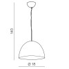 MODENA Závěsné svítidlo, těleso kov, povrch chrom, stínítko chrom, pro žárovku 1x60W, E27, 230V, IP20, tř.1, d=400mm, vč závěsu h=1400mm, lze zkrátit náhled 4