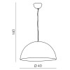 MODENA Závěsné svítidlo, těleso kov, povrch černá, stínítko vnější černá, vnitřní zlatá, pro žárovku 1x60W, E27, 230V, IP20, tř.1, d=500mm, vč závěsu h=1400mm, lze zkrátit náhled 5