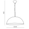 MODENA Závěsné svítidlo, těleso kov, povrch černá, stínítko vnější černá, vnitřní zlatá, pro žárovku 1x60W, E27, 230V, IP20, tř.1, d=500mm, vč závěsu h=1400mm, lze zkrátit náhled 6