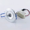 HAJDI LED 1W VÝPRODEJ Stropní, vestavné, bodové svítidlo výklopné +-20°, těleso hliník, LED 1W, modrá, 230V, d=68mm, h=25mm, trafo na kabelu náhled 2