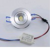 HAJDI LED 1W VÝPRODEJ Stropní, vestavné, bodové svítidlo výklopné +-20°, těleso hliník, LED 1W, modrá, 230V, d=68mm, h=25mm, trafo na kabelu náhled 3