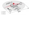 CPR-BA, 360° BIG AREA, MASTER Stropní senzor přítomnosti PRO VELKÉ PLOCHY až 450m2, d=24m, h=2,5m, kruhová charakteristika 360°, čas 15s-30min, 10-2000Lx, 230V, 2,3kW, IP20, d=98mm, h=65mm, MASTER náhled 2