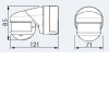 CPO W1 Detektor pohybu bílý, záběr 130° dosah max 20m, čas 15s-16min, soumrak 2-2500Lx, 230V, 3kW, IP54, 121x71x85mm, impulzní zap/vyp, možnost IRDO náhled 2