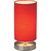 CLARIE Stolní lampa, základna kov, povrch chrom mat, stínítko textil, šedá, pro žárovku 1x40W, E14, 230V, IP20, d=120mm, h=255mm, vypínač na kabelu náhled 2