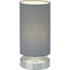 CLARIE Stolní lampa, základna kov, povrch chrom mat, stínítko textil, bílá, pro žárovku 1x40W, E14, 230V, IP20, d=120mm, h=255mm, vypínač na kabelu náhled 6