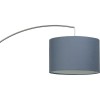 CLARIE Stojací lampa s vyloženým ramenem, základna kov, povrch chrom mat, stínít textil, bílá, sklo opál mat 1x60W, E27, A60, 230V, IP20, stínidlo d=400mm, h=330mm, těleso h=1760mm, ram 950mm náhled 6